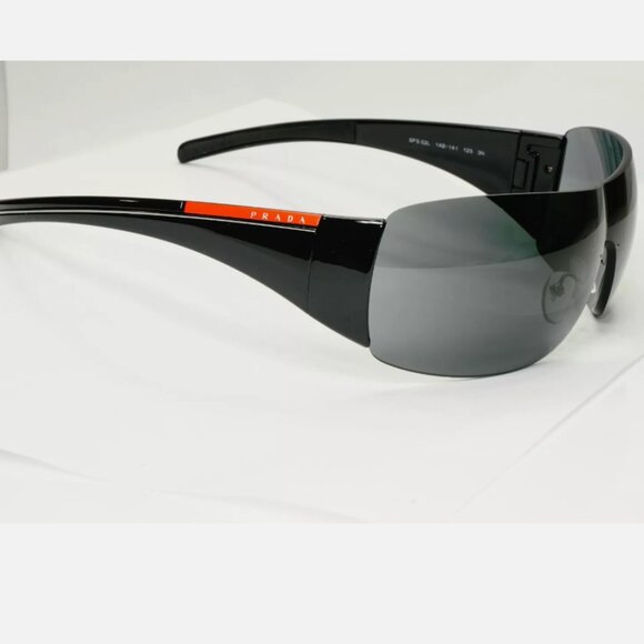 Prada Black Sunglasses Shield Men's Sport Design - Picture 6 of 6